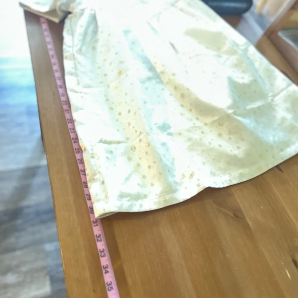 Disney World Girls White Gold Dress Size 11/12